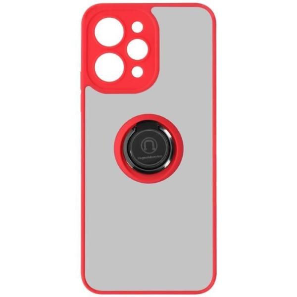 Etui til Xiaomi Redmi 12 Hybrid Metal Ring Support Video Ringip Red Röd