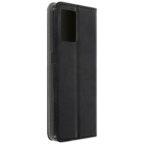 Oppo Reno 7 Case Magnetic Flip Kortholder Funktion Stand Sort svart