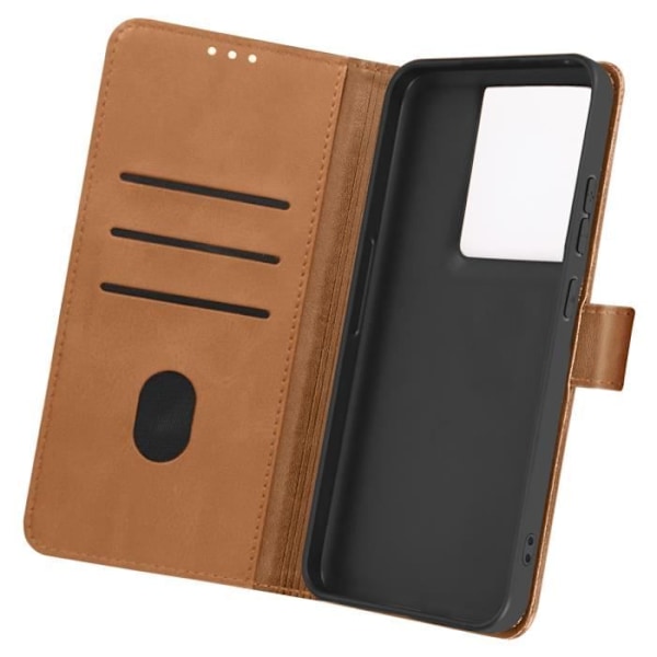 Etui för Motorola Edge 50 Pro - AVIZAR - Remfäste Portfölj - Brun kastanj
