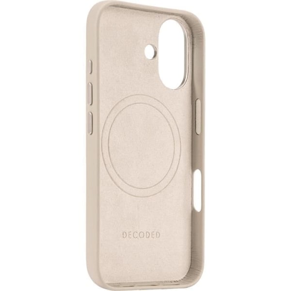 Fodral till iPhone 16 Plus Stötsäkert Läder Kompatibel MagSafe Decoded Beige Beige