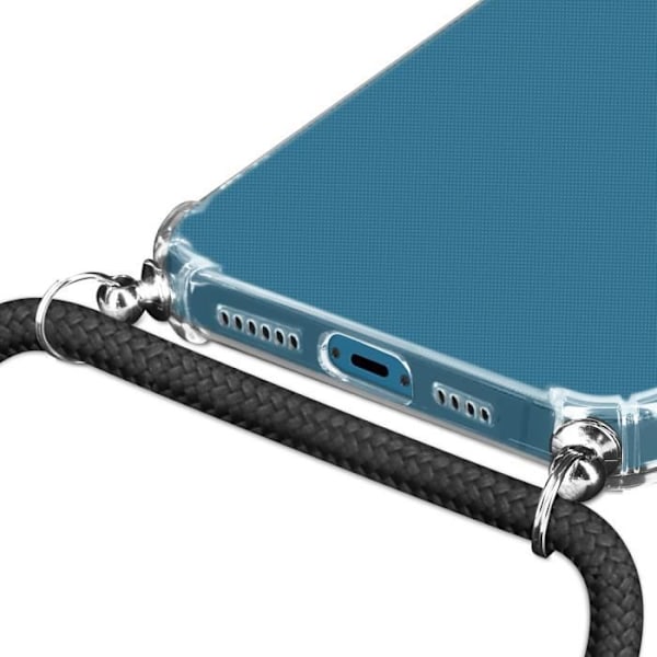 Coque - ILMOITUS - iPhone 13 - Irrotettava nauha - Silikoni - Kirkas Svart, klar