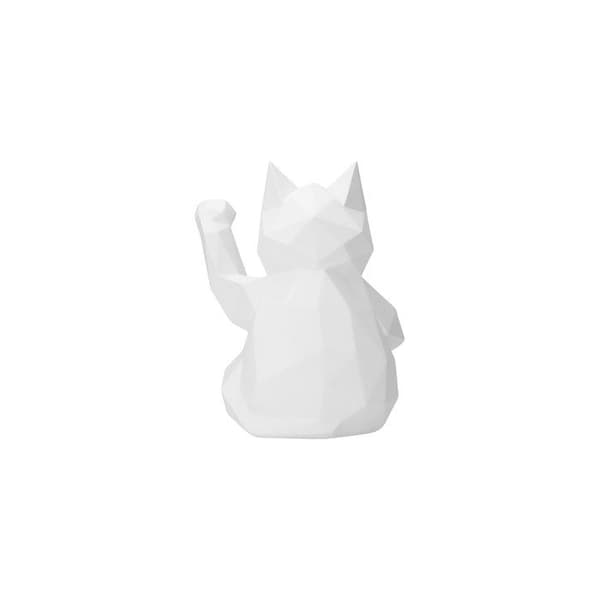 Inredningsdekoration Objekt Lyckokatt Moderniserad Version av Maneki-neko - Vit Hvid