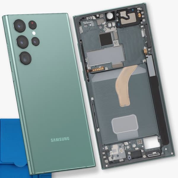 Erstatningscentralchassis til Galaxy S22 Ultra Service Pack Samsung Grøn Grön