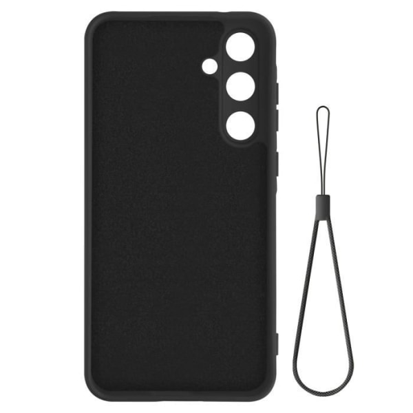 Taske til Samsung Galaxy A55 - AVIZAR - Halvstiv mat anti-fingeraftryksrem Sort Svart