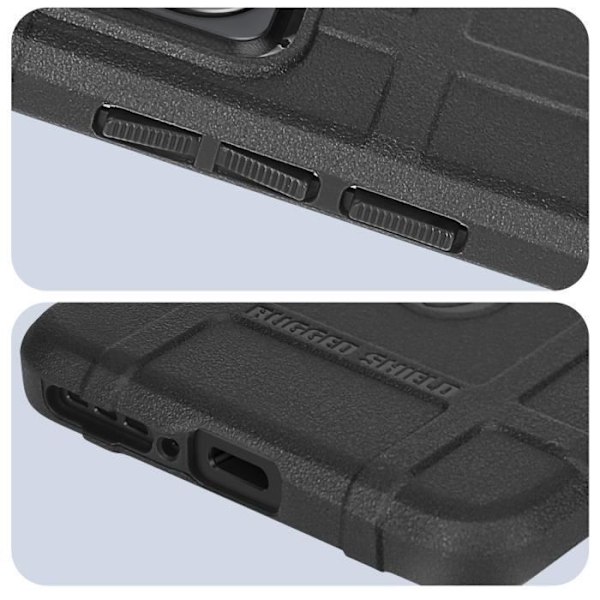 Coque - AVIZAR - Rugged Shield - Svart - Relieffmönster - Effektivt skydd Svart