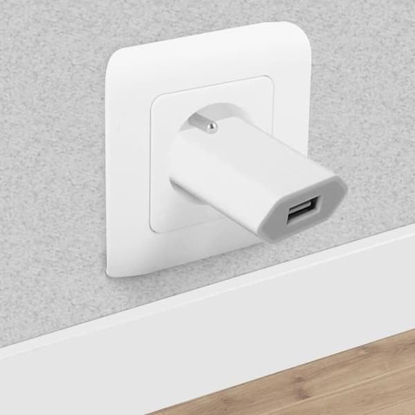Hvid USB-port netoplader - 1A Vit