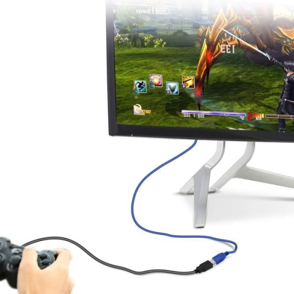 USB 3.0 Kabel - LinQ - Forlænger 3m - Blå - Dataoverførsel - Opladning af enheder