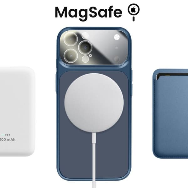 Cover til iPhone 12 Pro Max Kompatibel med MagSafe Mat AG Glas Mørkeblå Blå
