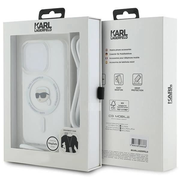 Coque - Karl Lagerfeld - IML Karl Head - MagSafe - Läpinäkyvä - iPhone 15 Pro Max 6.7" Klar