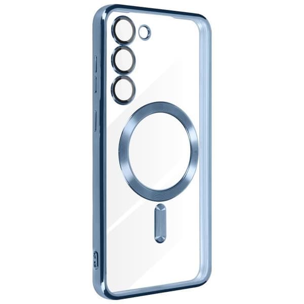 Skyddsfodral - AVIZAR - Samsung S23 Plus - Magnetring - Transparent - Mjuk Blå