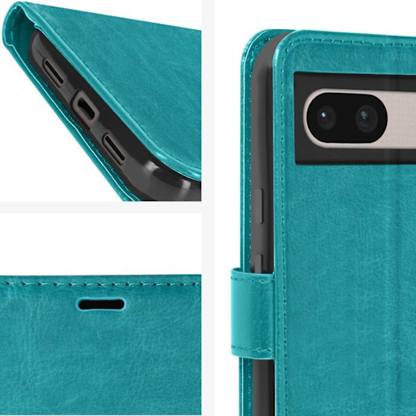 Fodral till Google Pixel 8A - MAYAXESS - Funktion för plånboksställ - Turkos Turkos