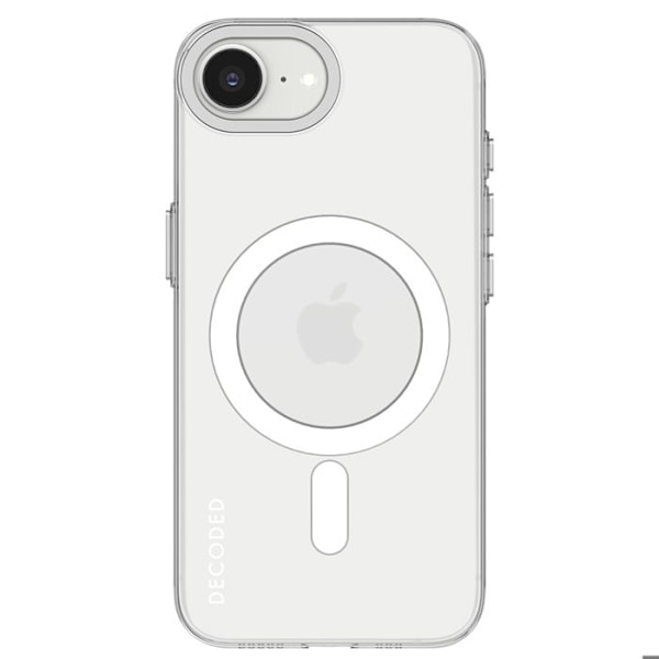 Coque pour iPhone 16e MagSafe Anti-rayures Decoded Noir Transparent Svart