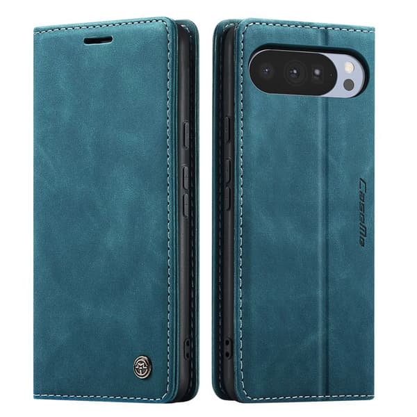 Plånboksfodral - AVIZAR - Google Pixel 10 / 10 Pro - Premiummocka - Mörkblå - Fristående Stöd Blå