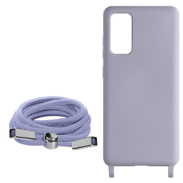 Samsung Galaxy S20 FE Cord Case Halvstyv halsband 80cm Lila Lila