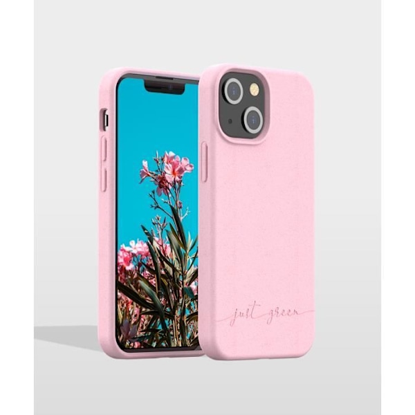 Baby Pink biohajoava kotelo iPhone 13 minille Just Green