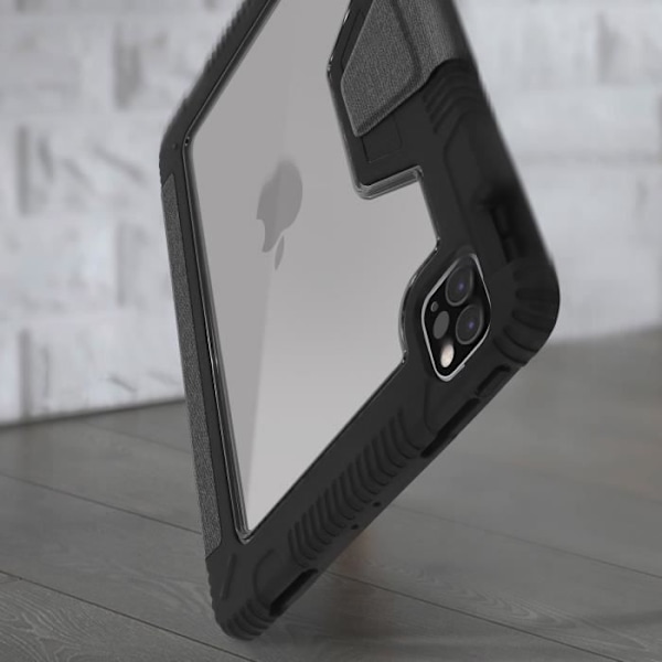 Videotukituki - Akashi - iPad Pro 12.9 2020/2018 - Musta - Kokonais suoja - Läpinäkyvä tausta Svart