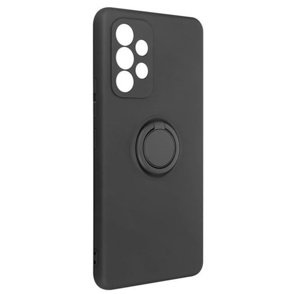 Coque Silikone - Samsung - Galaxy A53 5G - Blødt Touch - Støtte Ring - Sort Svart