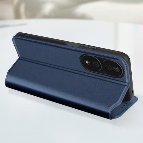 Etui til Honor 90 Smart Flip Card Holder og Video Support Midnight Blue Blå
