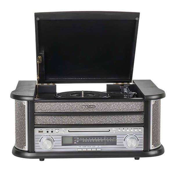 Vinyylisoitin - AVIZAR - Cambridge - Bluetooth - CD - K7 - AM/FM - Musta Svart