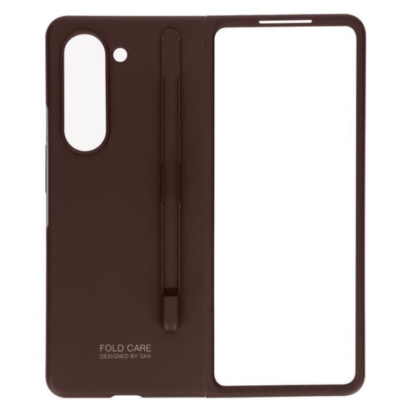 Fodral till Samsung Galaxy Z Fold 5 Rigid Stylus Hållare Classic Cover Brun kastanj