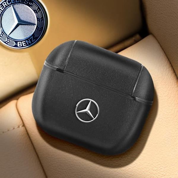 Aito Nahkakuori AirPods 3:lle - MERCEDES - Ohut ja Kevyt - Musta Svart
