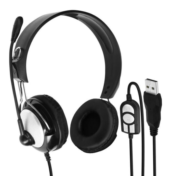 Kablet computerheadset med bommikrofon og kontrolknapper - LinQ