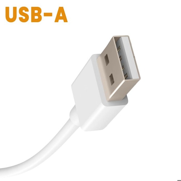 Magnetikaapeli älykellolle, kaksoispistoke, USB-liitin, 60 cm, Hoko, Valkoinen Vit