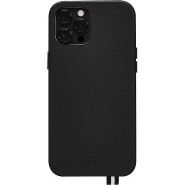 iPhone 12 / 12 Pro beskyttelsescover i sort Elysée ARTEFAKT læder - stift - glat - elegant design Svart