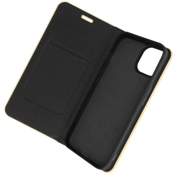 iPhone 14 Case Kortholder Sort - Guld Case