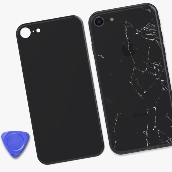 Takalasin vaihto - AVIZAR - iPhone SE 2020 ja 8 - Musta - 19 g Svart
