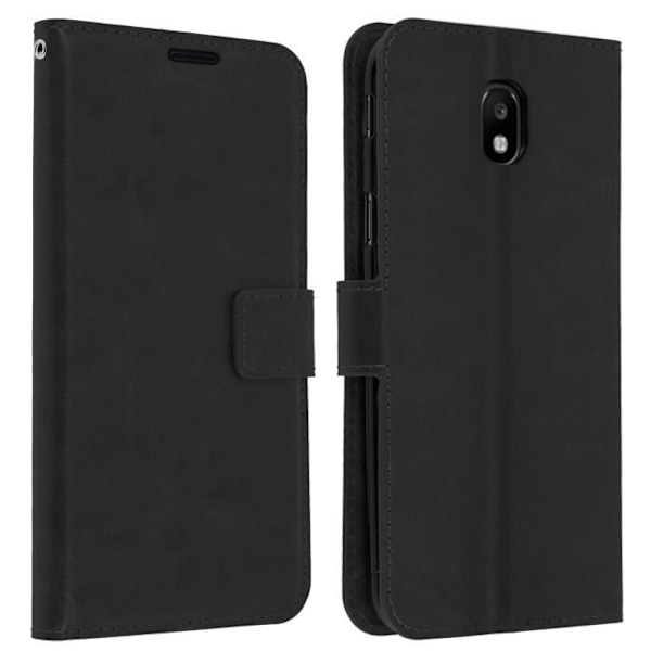 Hus - AVIZAR - Galaxy J3 2017 - Fodral Folio Plånbok - Svart - Videostöd Svart