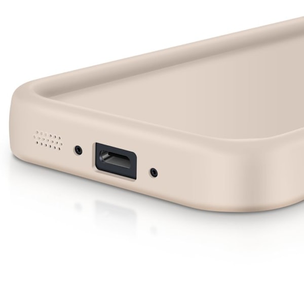 Siliconfodral för Samsung Galaxy A35 Mjuk Beröring Upphöjda Kanter Beige Beige
