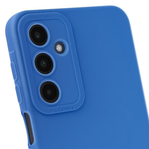 Coque - Samsung - Galaxy A16 - Slinky Silikon - Kamera Blockerad - Soft-touch Finish Blå
