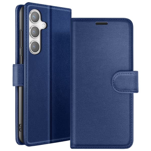 Pungetui - ZANAÉ - Galaxy S24 Plus - Mørkeblå - Videostøtte - Magnetisk flap Blå