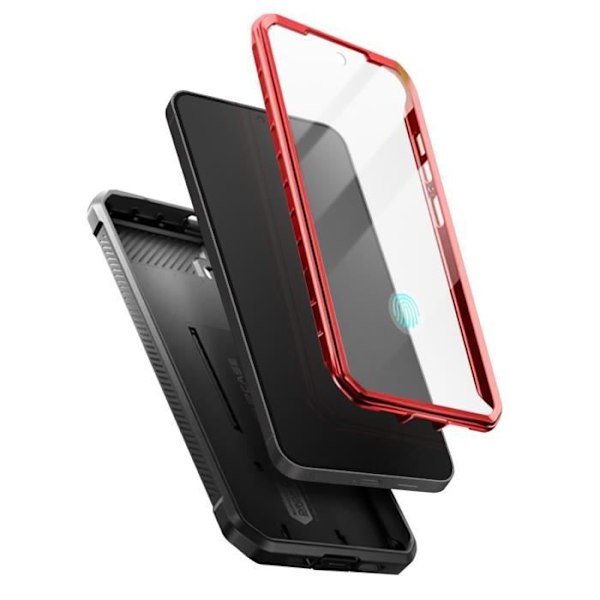 Samsung Galaxy S24 Plus Full Case - SUPCASE - Unicorn Beetle Pro - Punainen - Iskunkestävä - Jalusta Röd