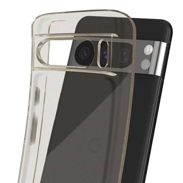 Silikonskal - AVIZAR - Classic Case - Google Pixel 8 Pro - Grå genomskinlig - Stötskydd Grå