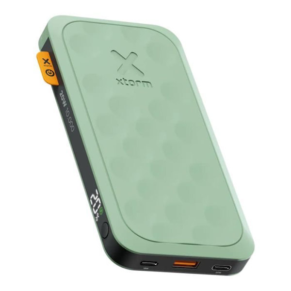Batteri Extern - XTORM - Fuel Series 5 - 10000mAh - 20W - 2x USB-C + USB - LED-skärm Grön