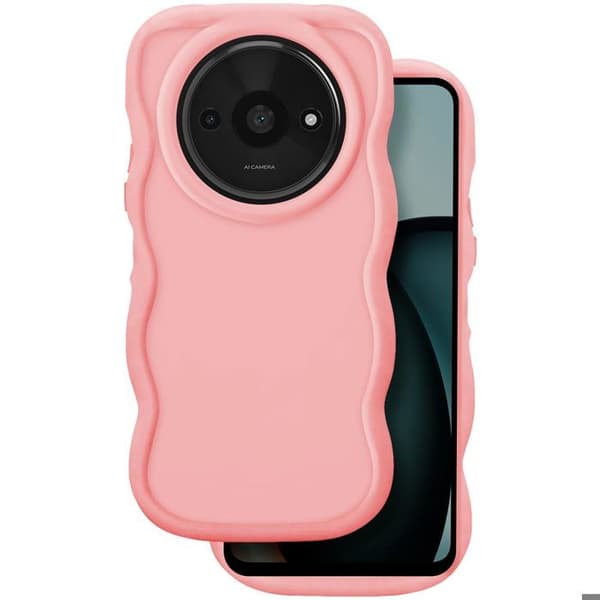 Cover - ADVARSEL - Xiaomi Redmi A3 - Blødt Silikone - Stødabsorberende - Rosa Rosa