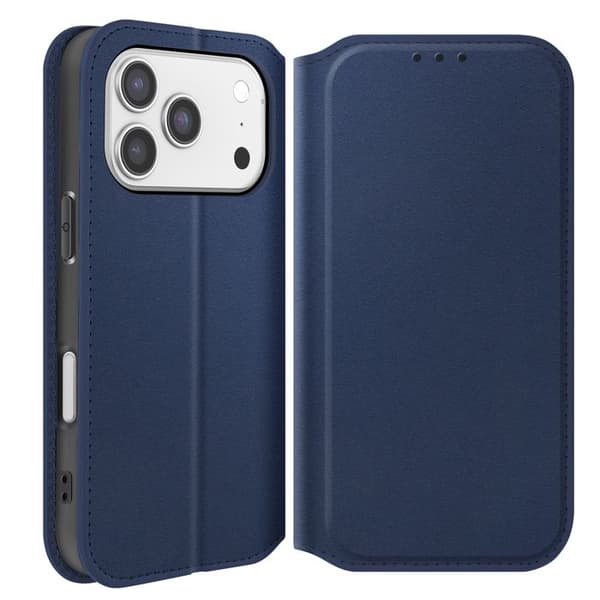 Folio Etui - AVIZAR - iPhone 17 Pro - Kortholder - Støttefunktion - Mørkeblå Blå