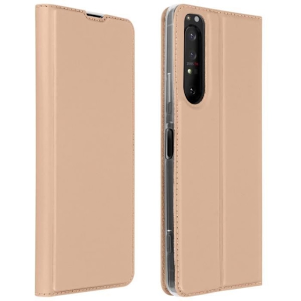Housse - AVIZAR - Sony Xperia 1 II - Øko-læder - Videostøtte - Kortlomme - Roséguld Rose guld
