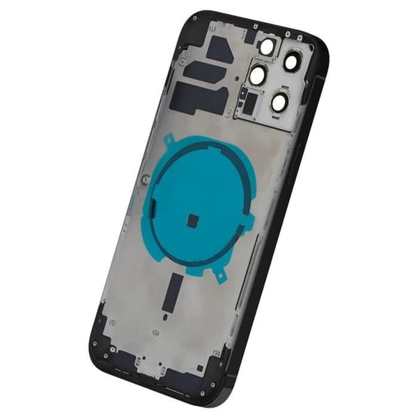 Chassis iPhone 12 Pro Max - Udskiftning - Bagglas - Mørkegrå - Kvalitetsmaterialer - Holdbar Grå