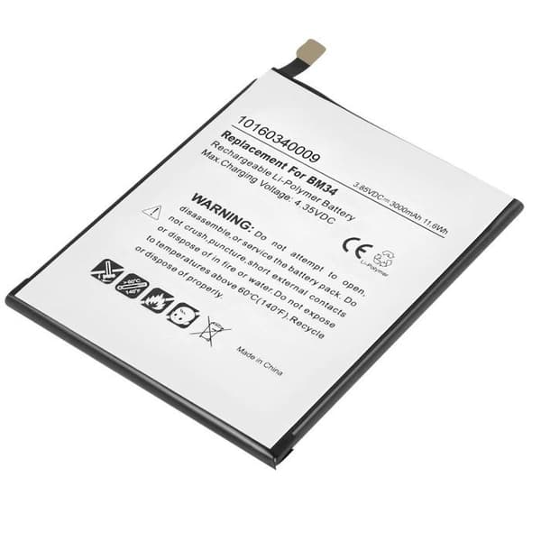 Batteri - AVIZAR - Xiaomi Mi Note Pro - Li-polymær 3000mAh - 3.85V - Erstatning BM34 Vit