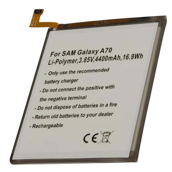Batteri - AVIZAR - Galaxy A70 - Li-polymer 4400mAh - 3.85V - Direkte erstatning Grå