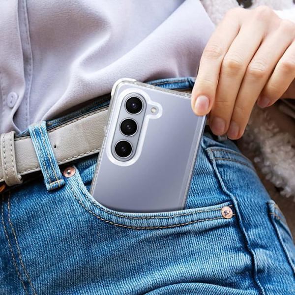 Coque 360° - FORCE CASE - Galaxy Z Fold 5 - Stöttålig 2m - Tunn design - Transparent Vit
