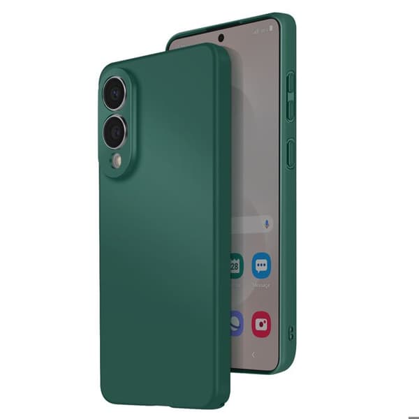 Coque - AVIZAR - Galaxy S25 Edge - Silikone Semi-Hårdfør - Soft-Touch - Grøn Grön