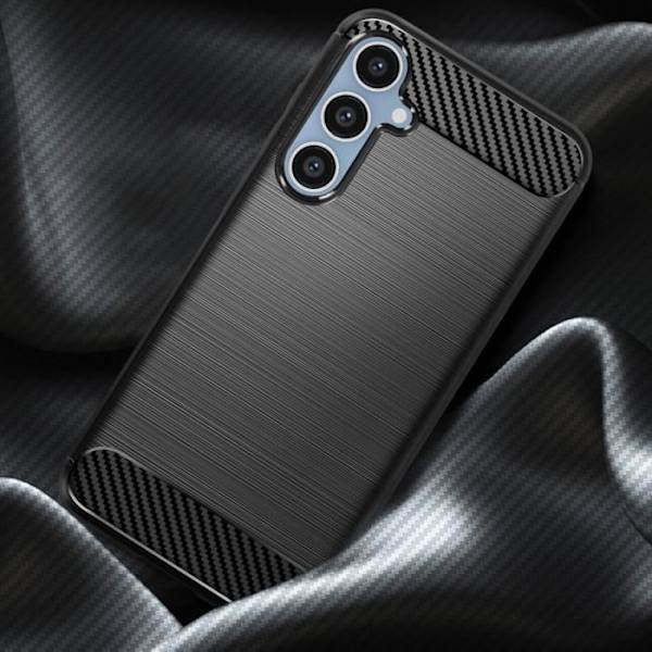 Etui til Samsung Galaxy S23 FE - AVIZAR - Classic Carb - Carbon Effect - Stødsikre forstærkede hjørner Svart