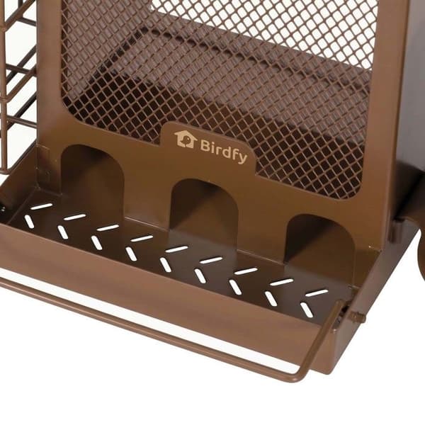 Fuglefoderstation med AI-kamera og solmodul IP66 Birdfy Bronze brun