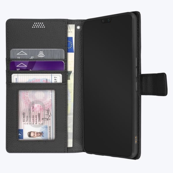 Vivo V23 Pro Flip Wallet Case Video Support sort - AVIZAR - Rigid - Syntetisk - Sort - Mat - Blandet svart