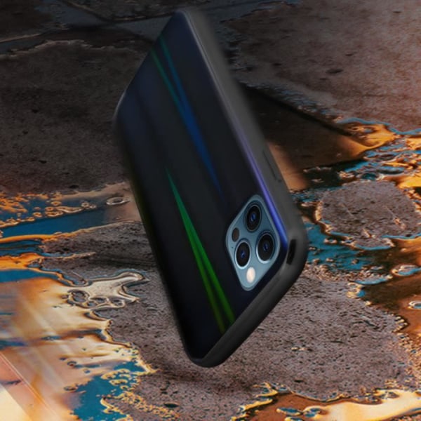 iPhone 12 Pro Max-fodral - Aurora - Holografisk Regnbåge - Hård - Tunn och Lätt - Mjuk Silikon Regnbåge