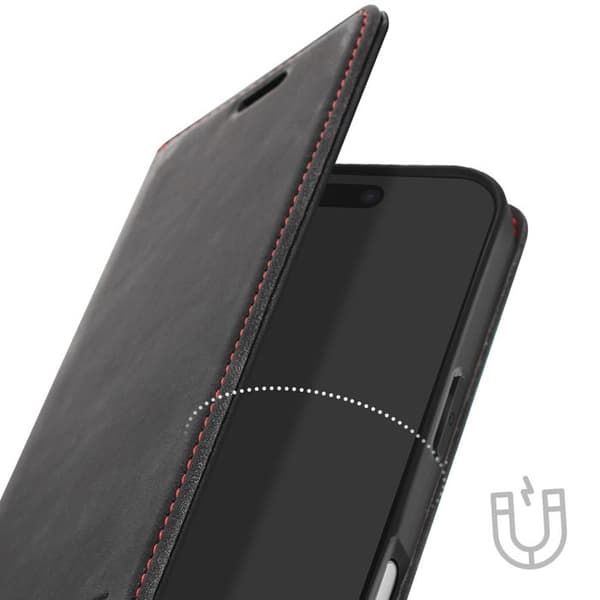 Etui til iPhone 17 Model Xproof med Støttefunktion og Kortlomme Tactical Sort Svart